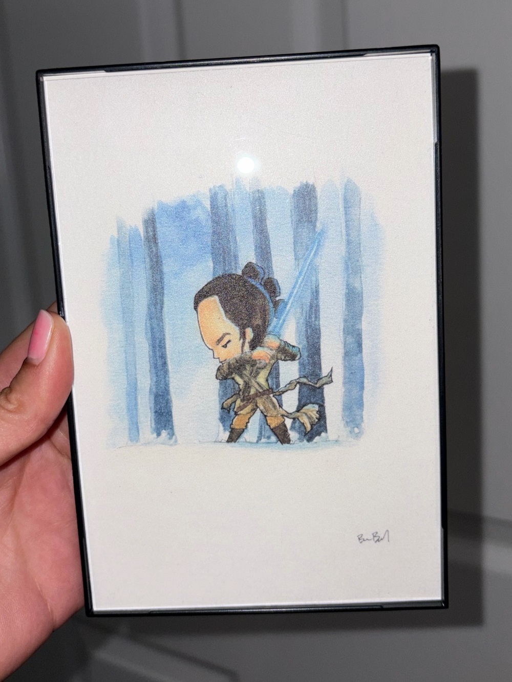 Framed Ben Byrd “Space Girl” Art Print (4x6)